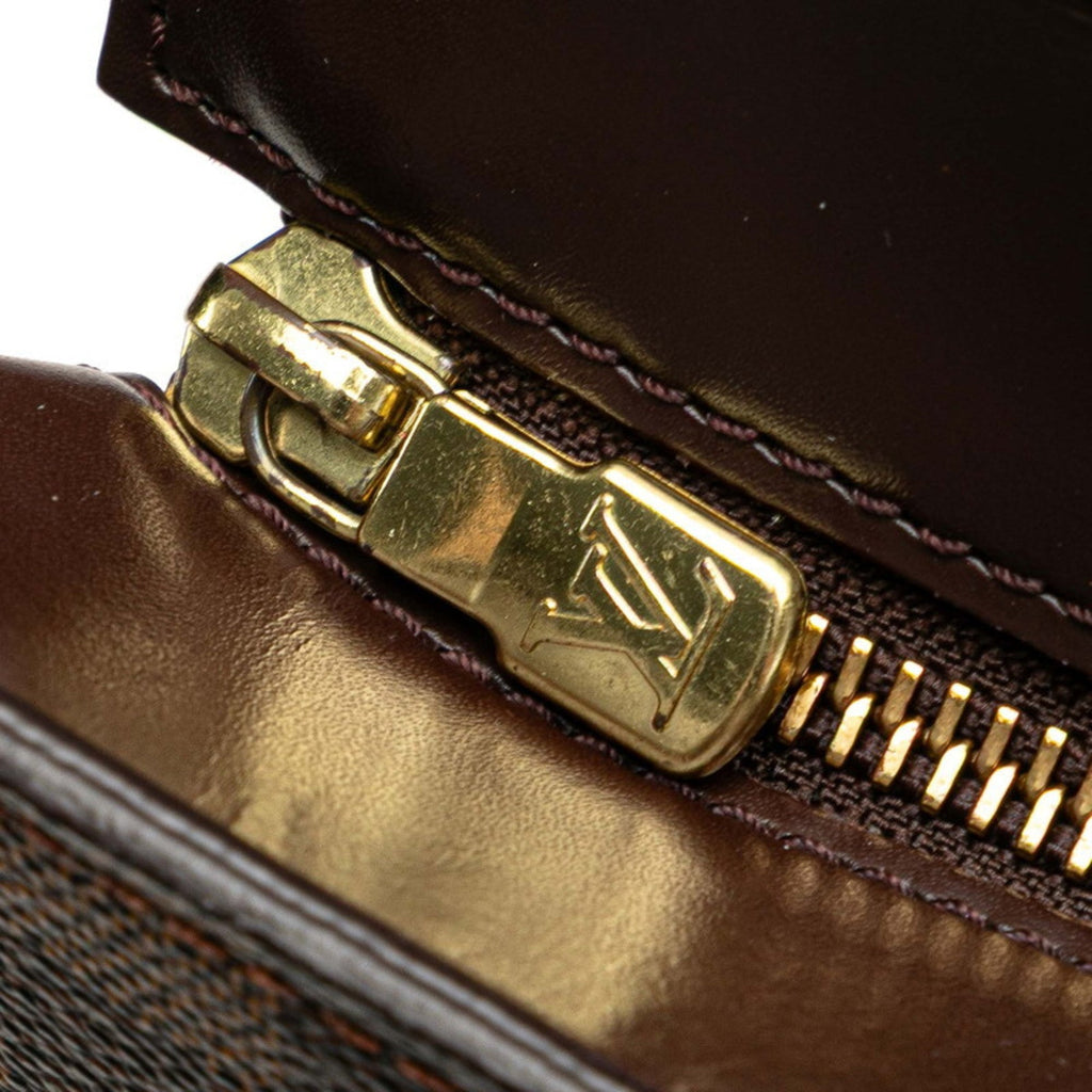 Louis Vuitton Brown Pvc Leather Handbag Tote Bag