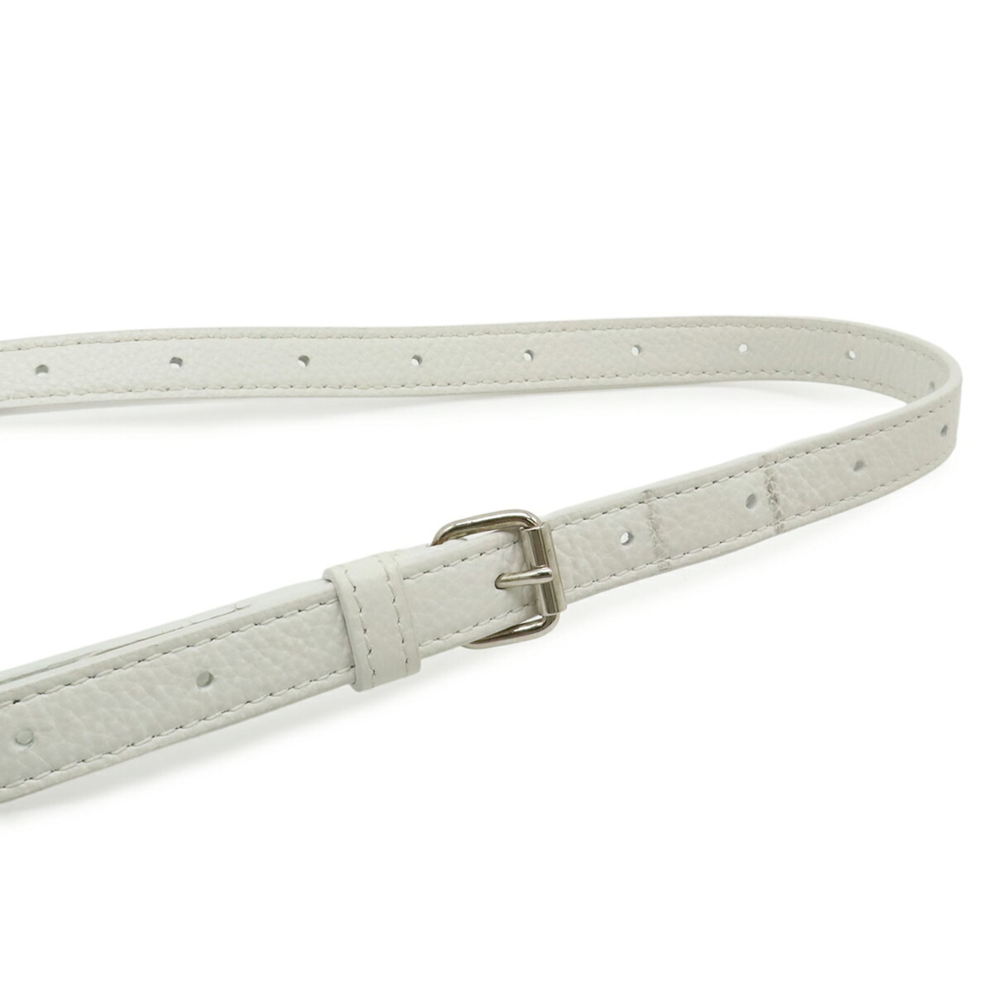 Balenciaga White Leather Pochette Shoulder