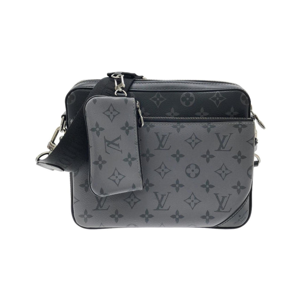 Louis Vuitton Black Gris Coated Canvas Pouch Shoulder Bag