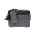 Louis Vuitton Black Gris Coated Canvas Pouch Shoulder Bag