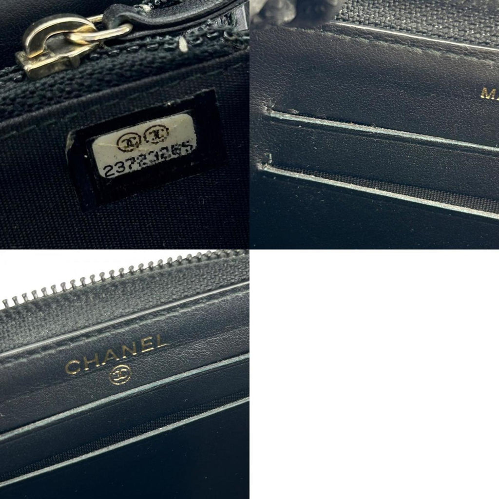 Chanel Black Grained Calfskin Coin Purse/Coin Case