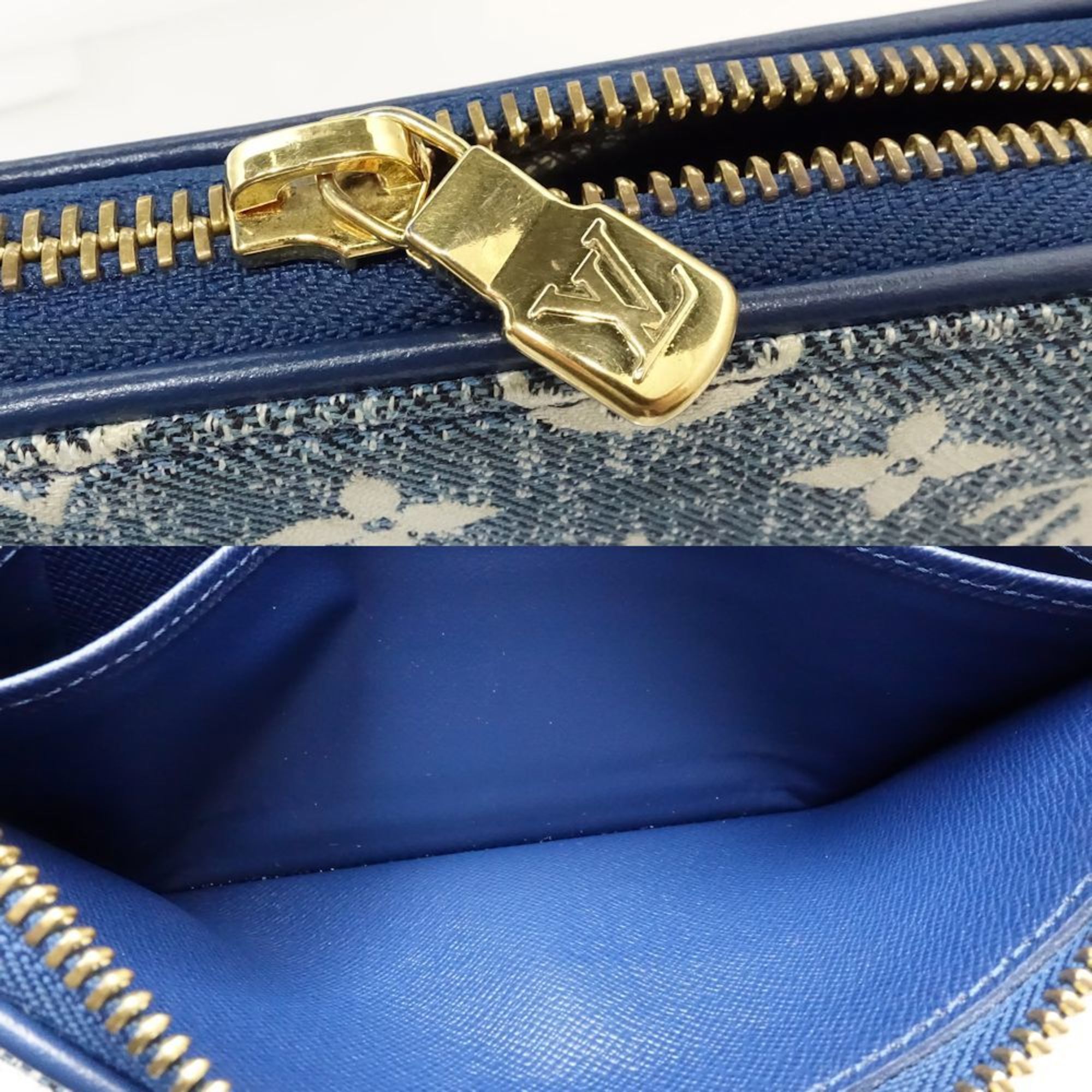 Louis Vuitton Monogram Blue Canvas Long Wallet