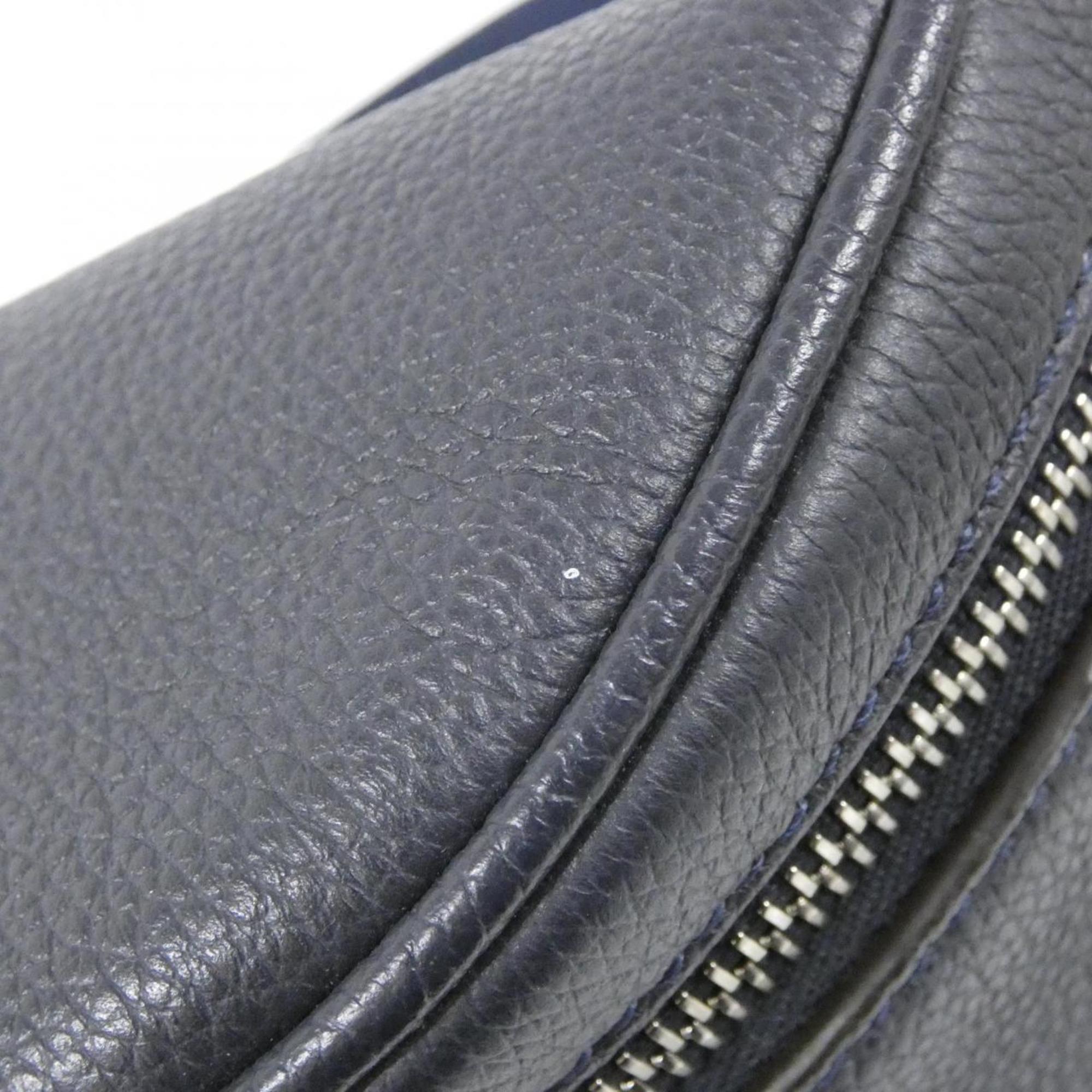 Fendi Dark Blue Leather Shoulder Bag
