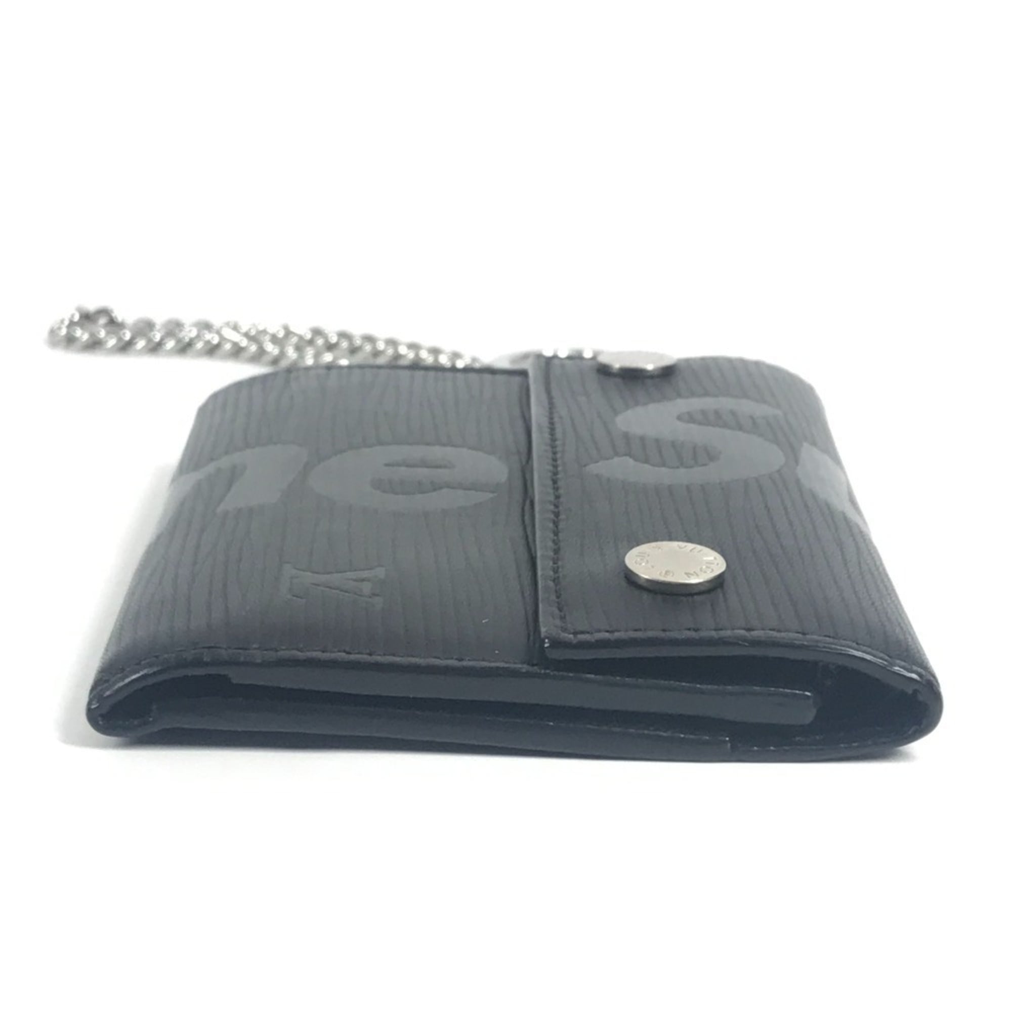 Louis Vuitton Epi Black Noir Epi Leather Chain/Shoulder Wallet
