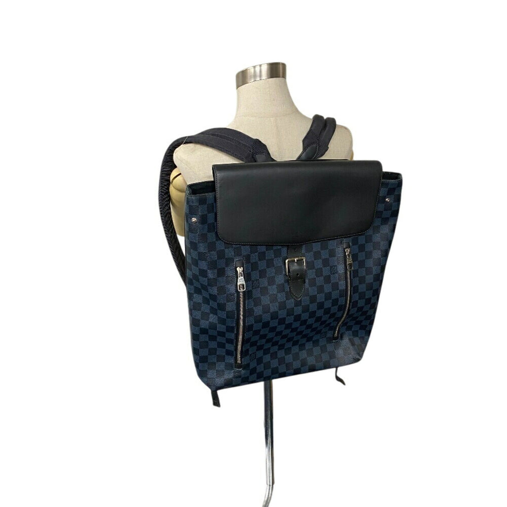 Louis Vuitton Damier Cobalt Gray Leather Backpack