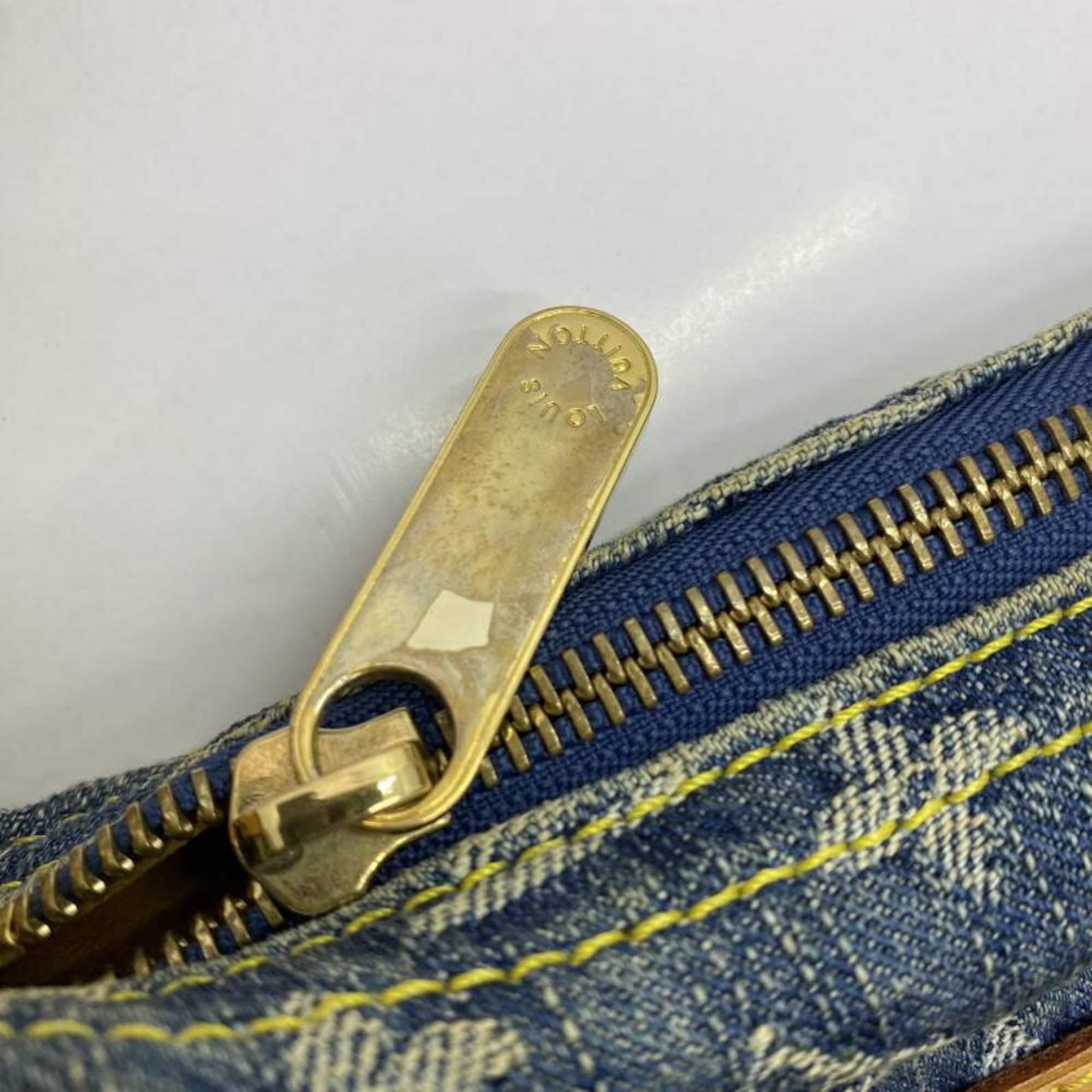 Louis Vuitton Blue Denim Shoulder Bag