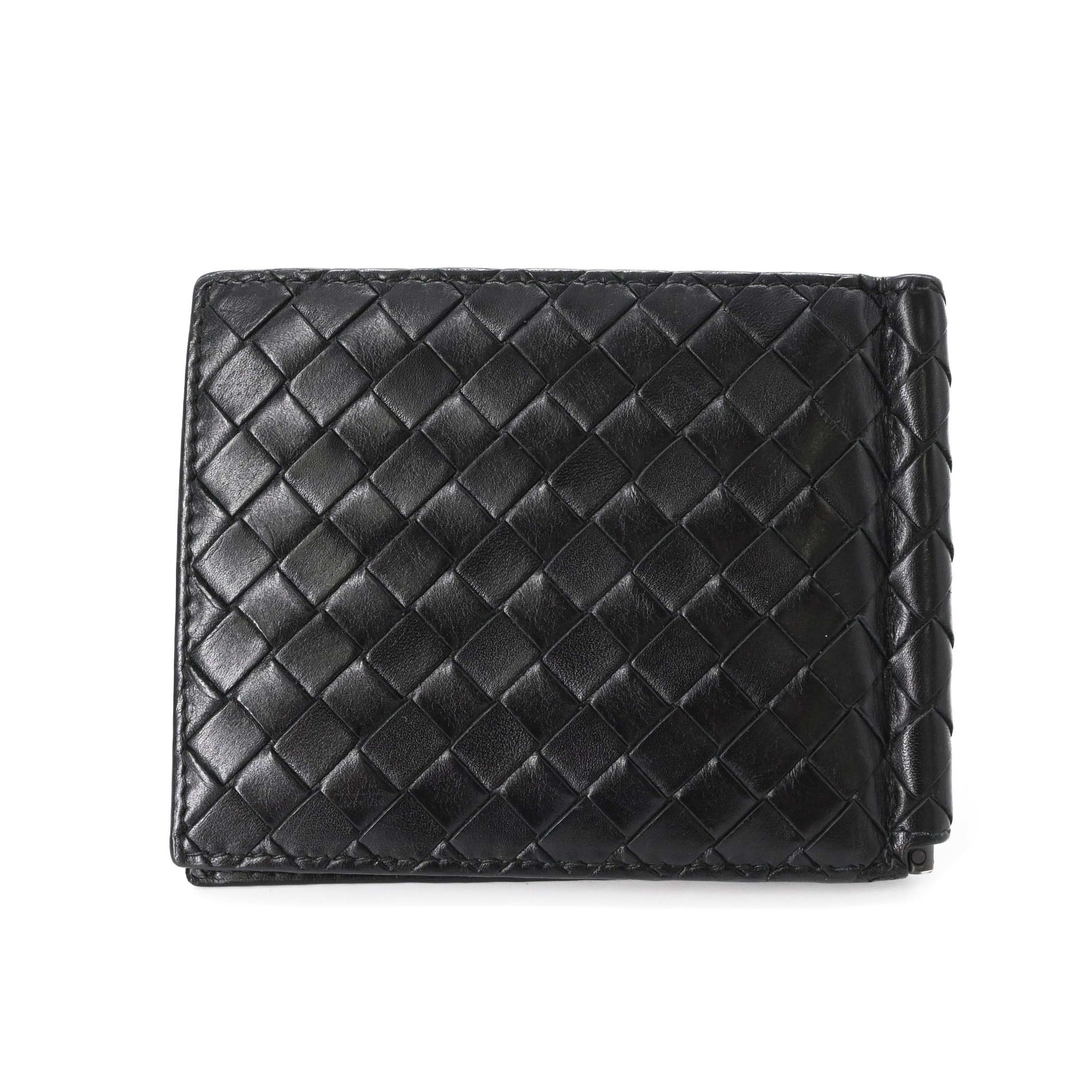 Bottega Veneta Intrecciato Black Money Clip