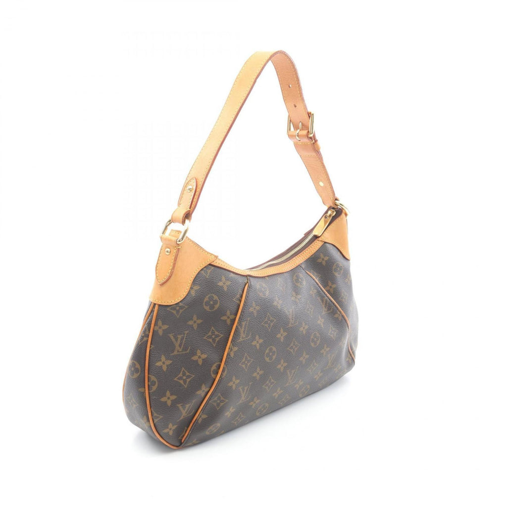 Louis Vuitton Brown Coated Canvas Leather Shoulder Bag