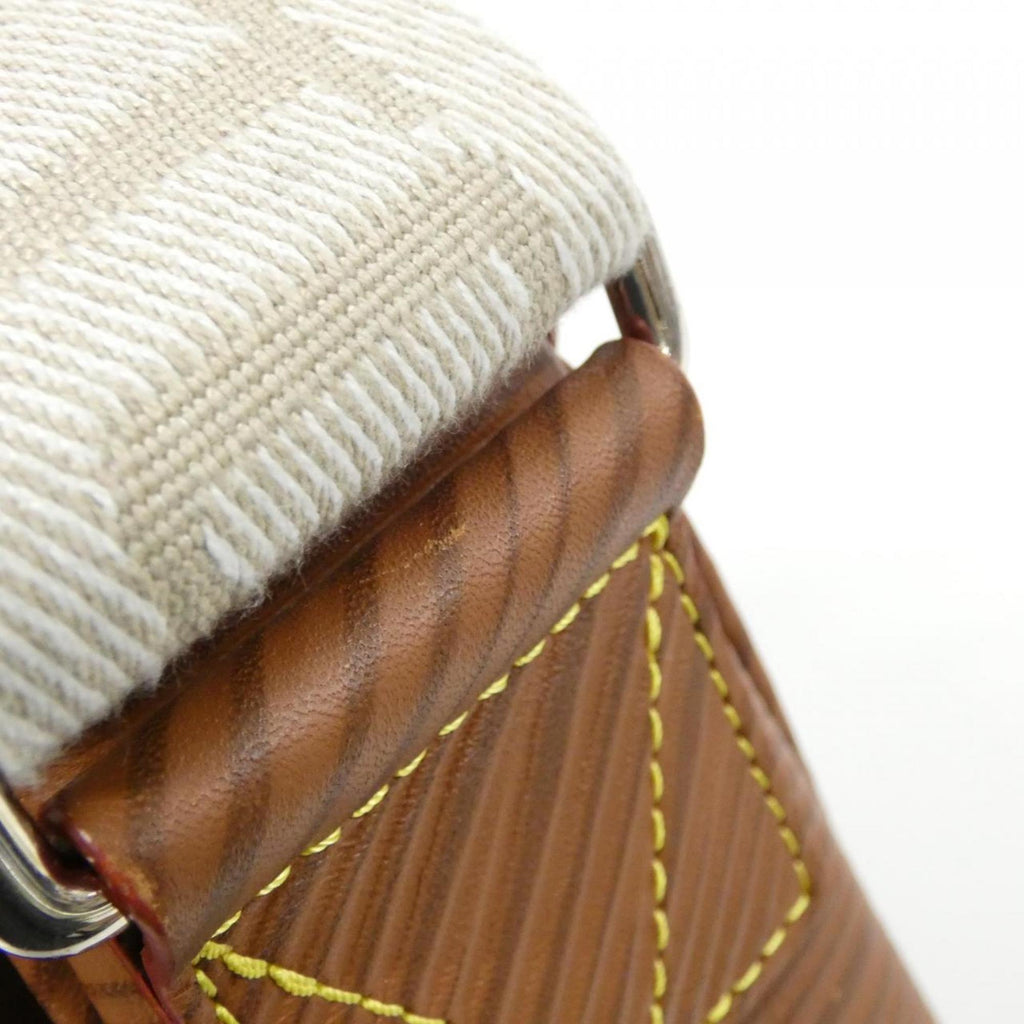 Louis Vuitton Beige Brown Cognac Leather Messenger Bag Shoulder Bag