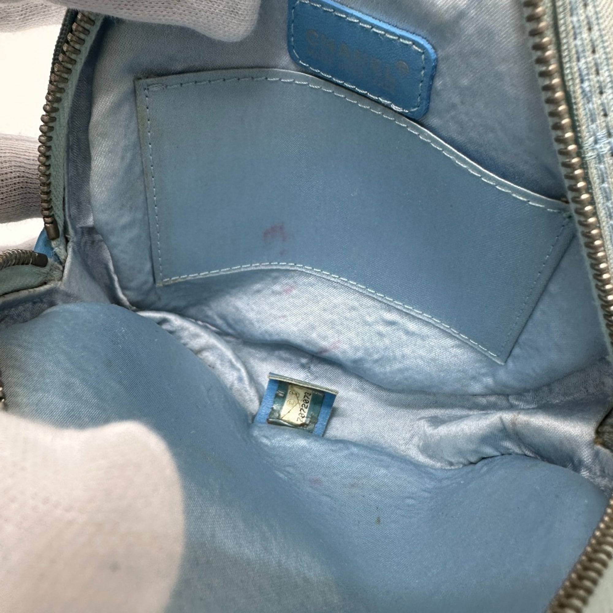 Chanel Blue Nylon Pouch