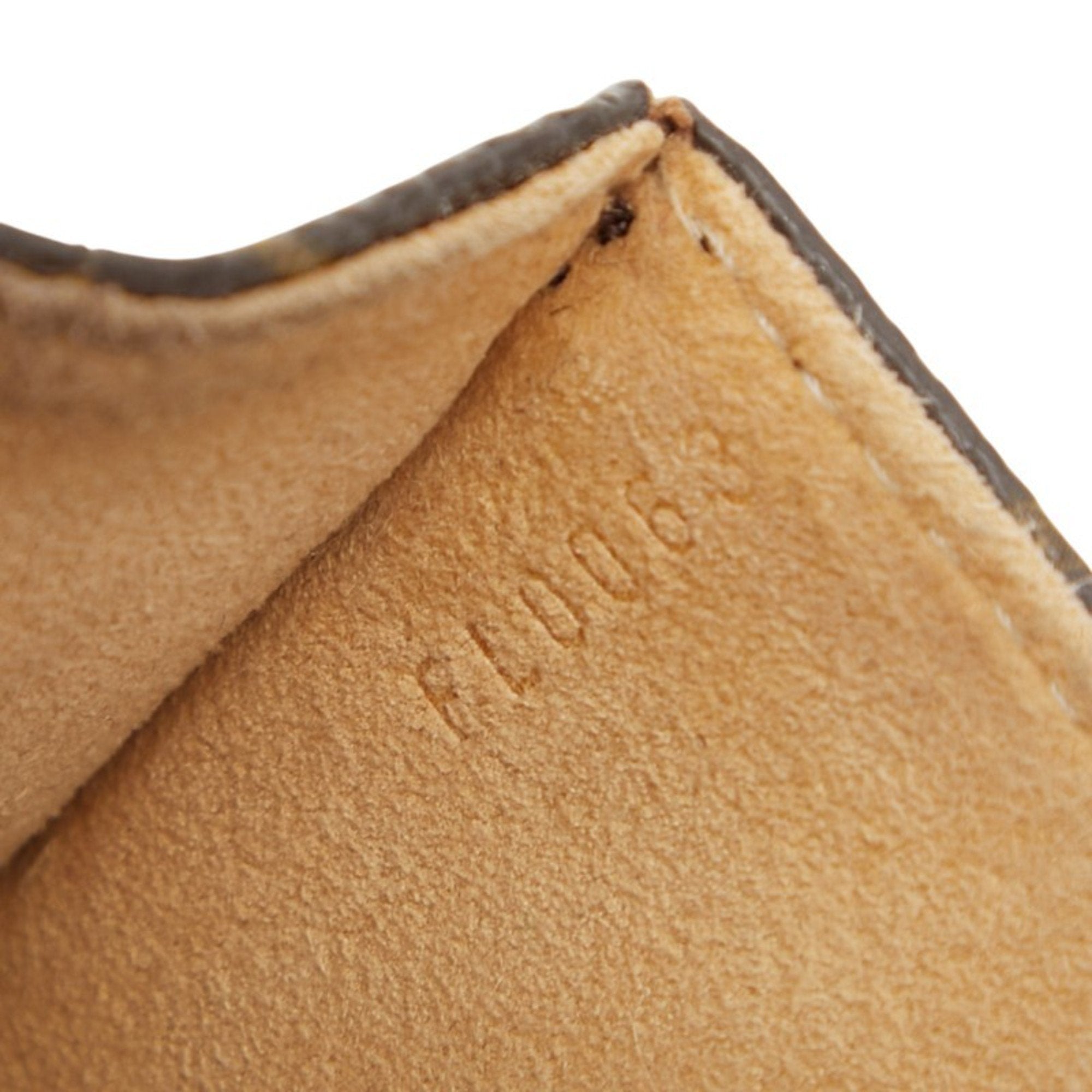 Louis Vuitton Brown Pvc Leather Pochette Sling Bag