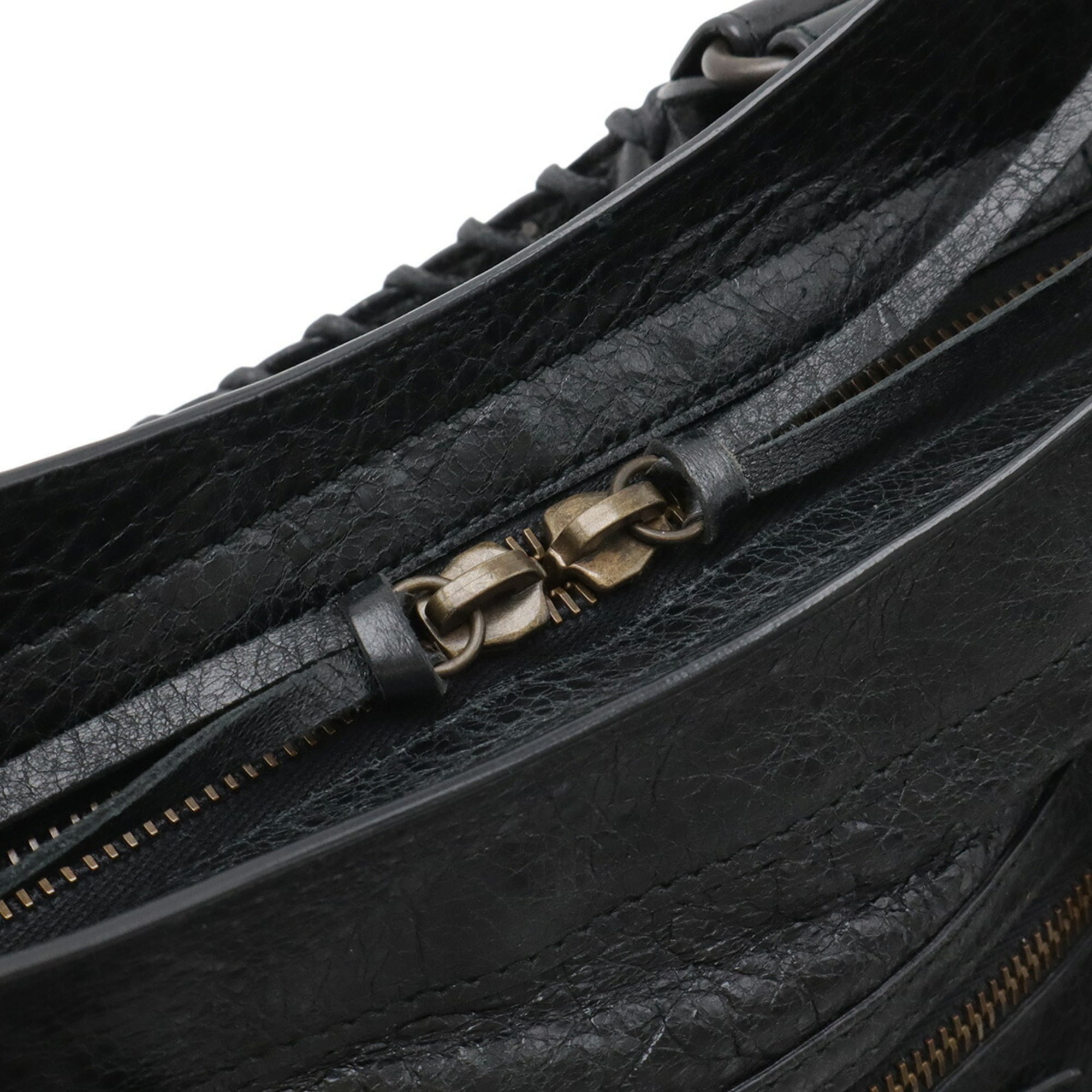 Balenciaga Black Leather Handbag Shoulder Bag Tote