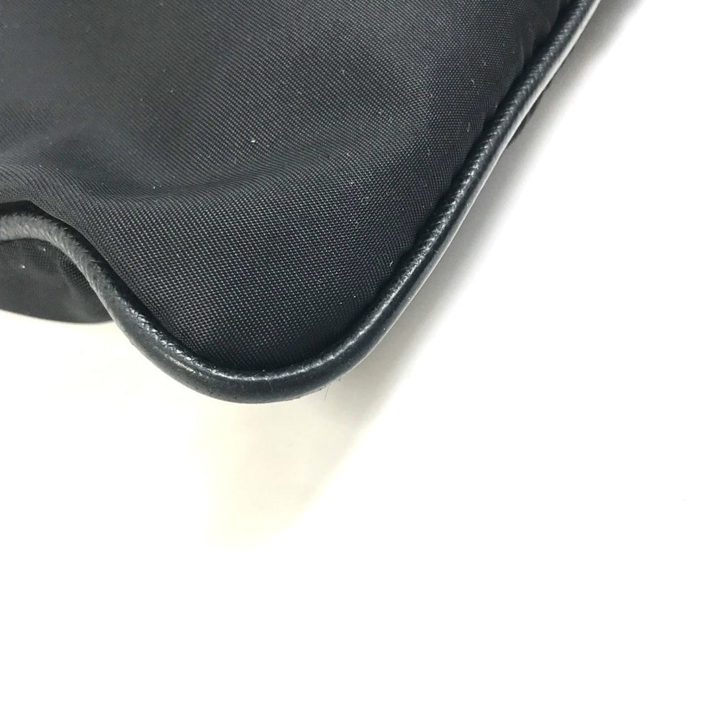 Prada Black Nylon Leather Shoulder Bag