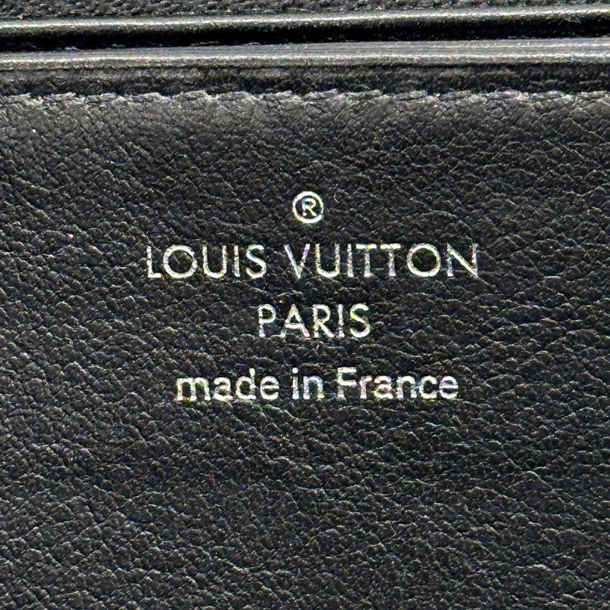 Louis Vuitton Black Noir Mahina Leather Long Wallet
