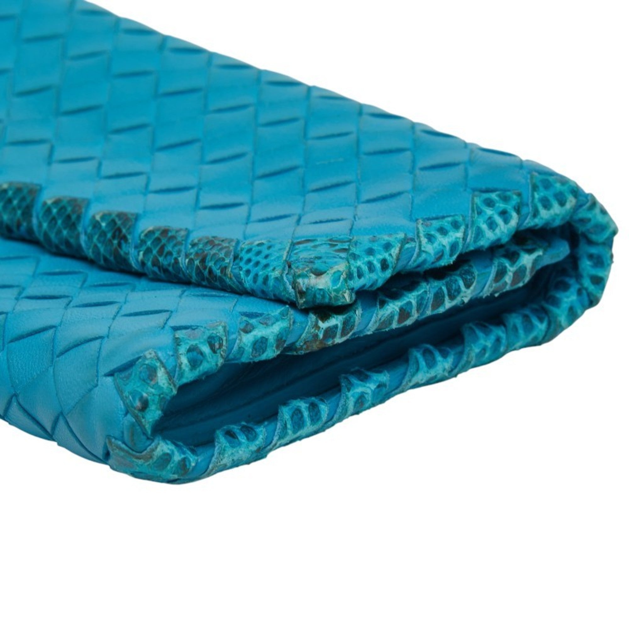 Bottega Veneta Intrecciato Blue Intrecciato Coin Purse/Coin Case