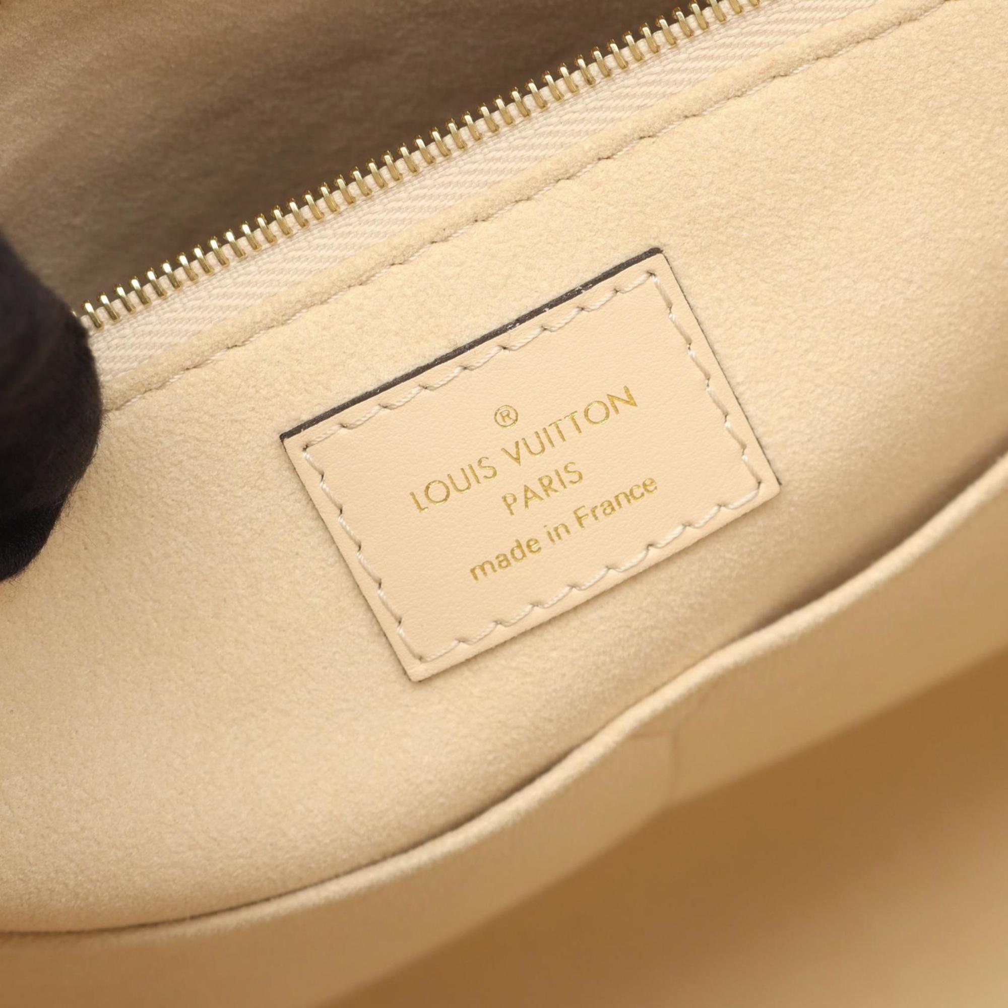 Louis Vuitton Cream Ivory Monogram Empreinte Tote Bag