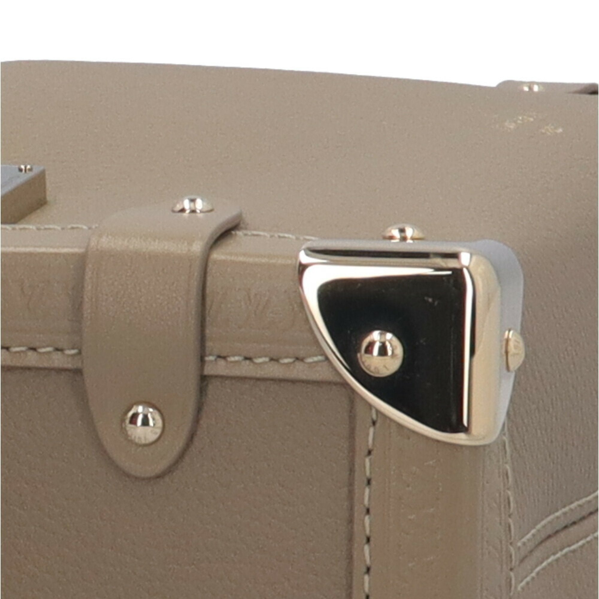Louis Vuitton Beige Taupe Leather Shoulder Bag
