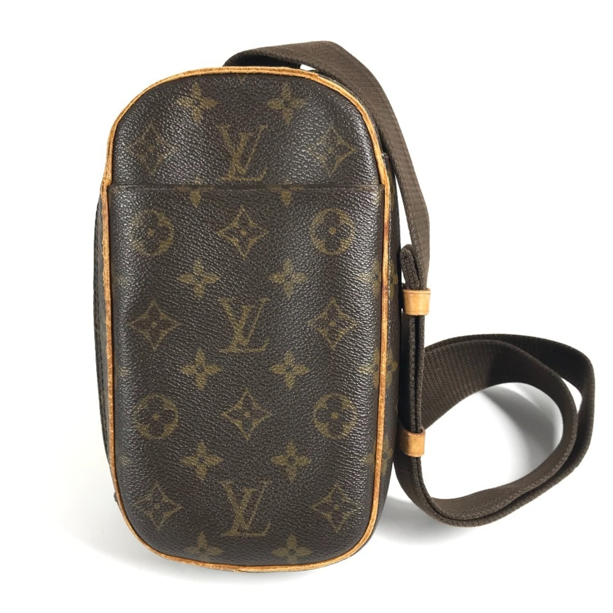Louis Vuitton Brown Monogram Pochette Shoulder Bag Sling Bag