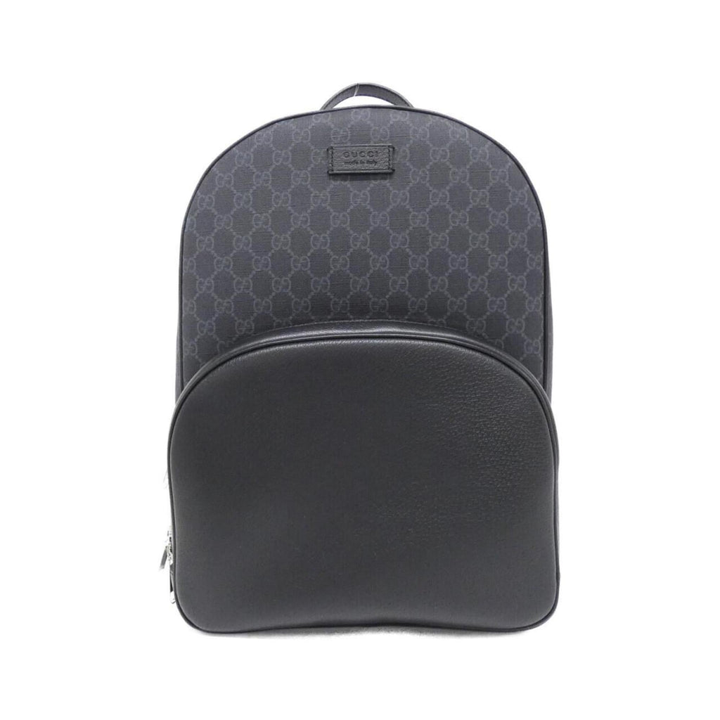 Gucci Black Gg Supreme Leather Backpack (Pre-Owned)