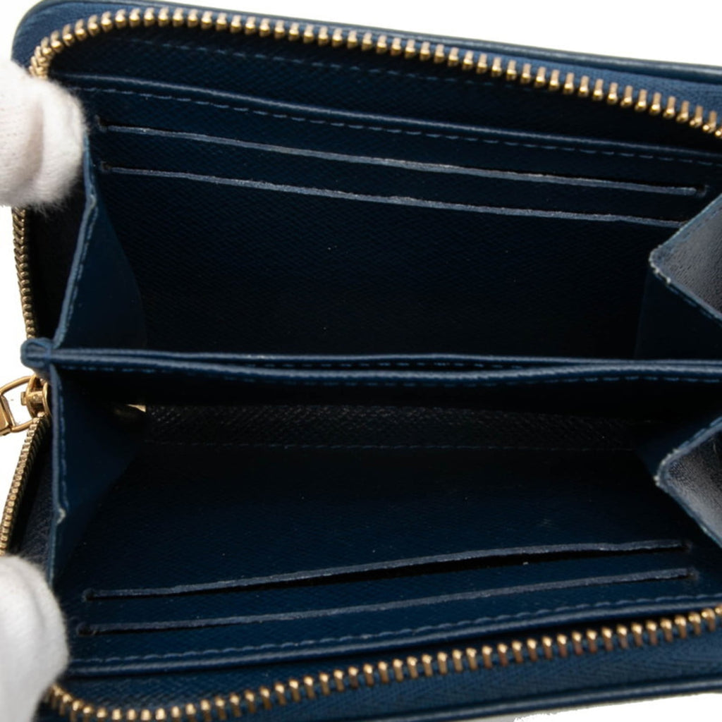 Louis Vuitton Blue Denim Leather Coin Purse/Coin Case