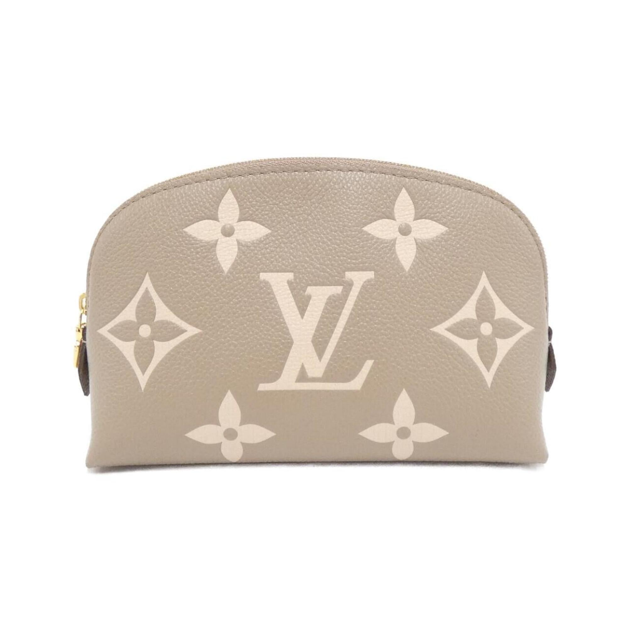 Louis Vuitton Bicolor Cream Leather Pochette Pouch