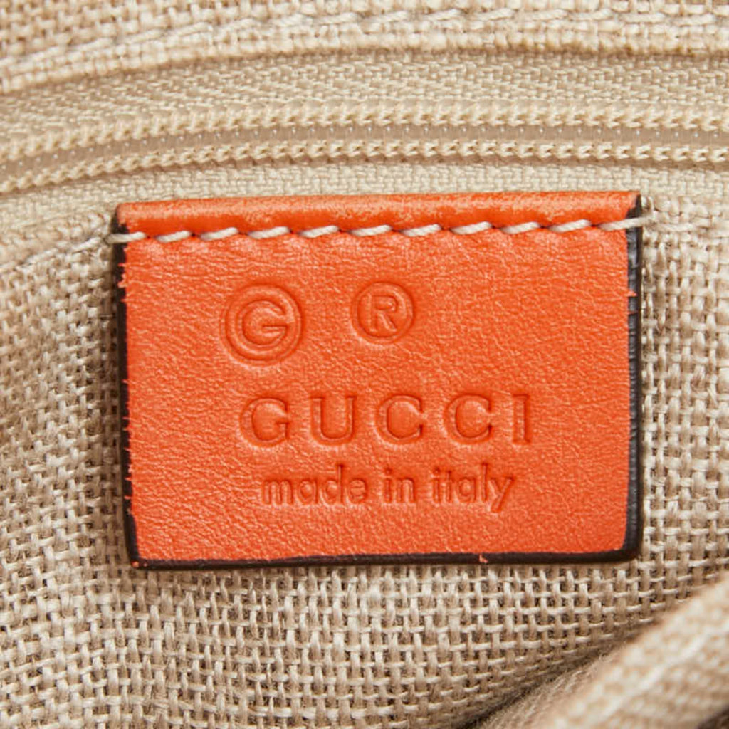 Gucci Microguccissima Orange Leather Handbag Shoulder Bag (Pre-Owned)
