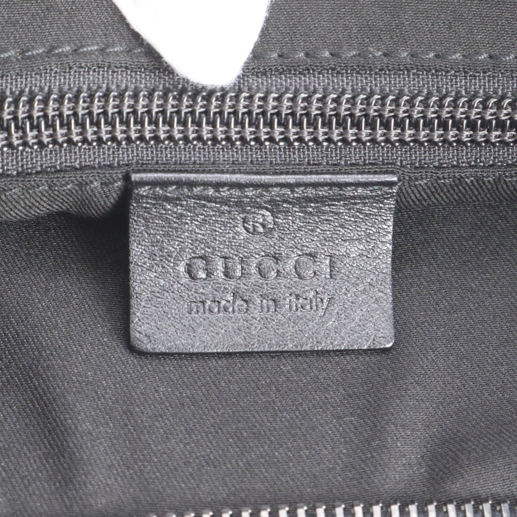 Gucci Guccissima Black Leather Shoulder Bag (Pre-Owned)
