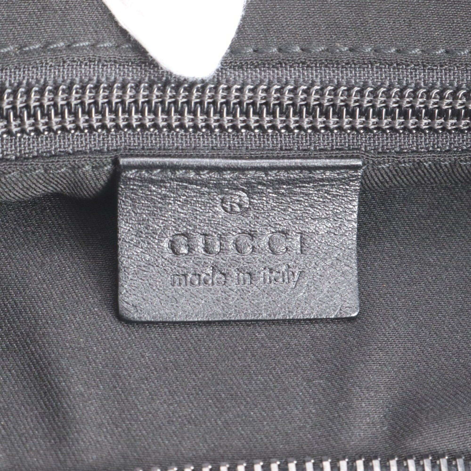 Gucci Guccissima Black Leather Shoulder Bag (Pre-Owned)