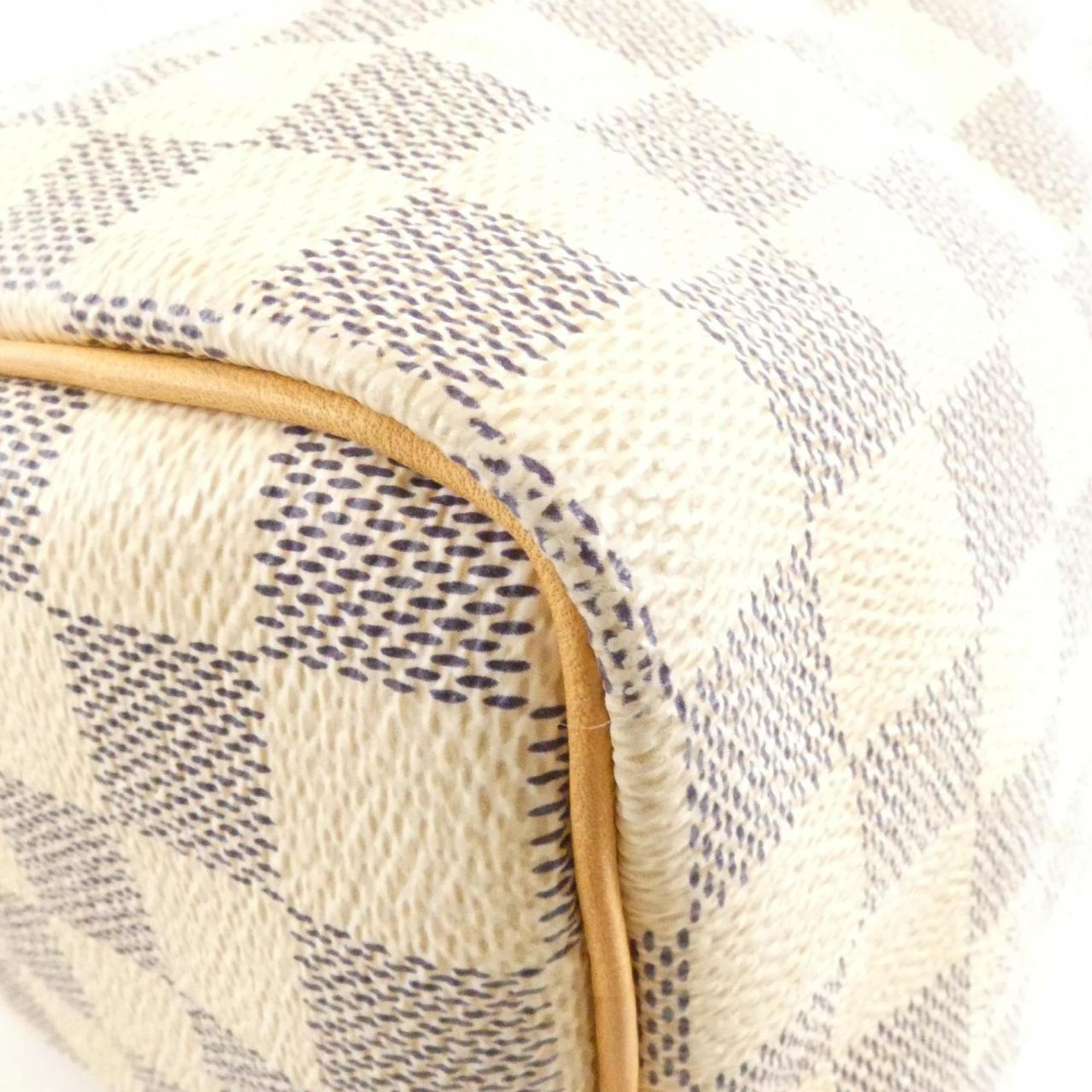 Louis Vuitton Azur White Coated Canvas Boston Bag