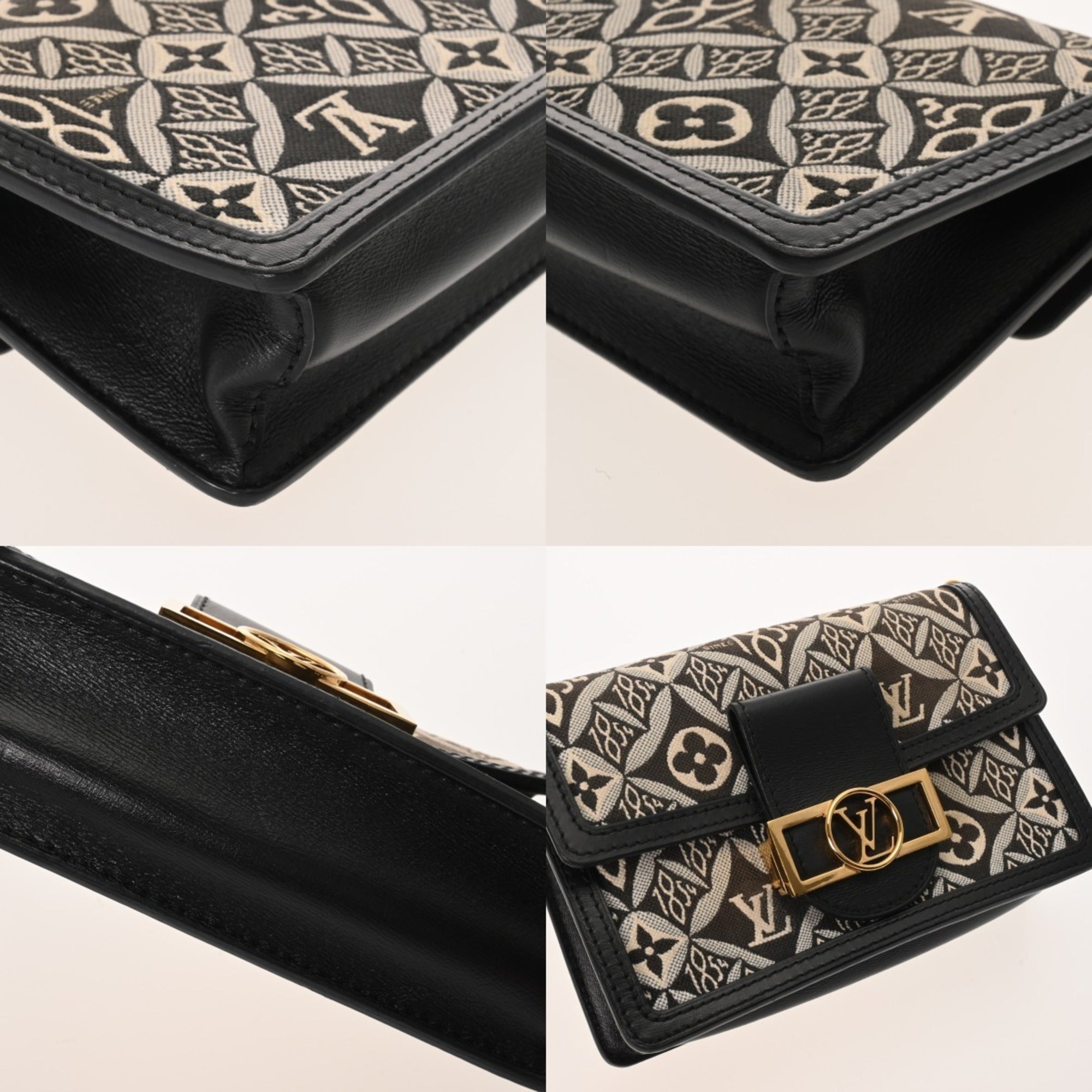 Louis Vuitton Monogram Black Leather Shoulder Bag