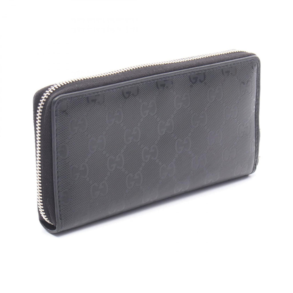 Gucci Black Pvc Leather Long Wallet (Bi-Fold) (Pre-Owned)