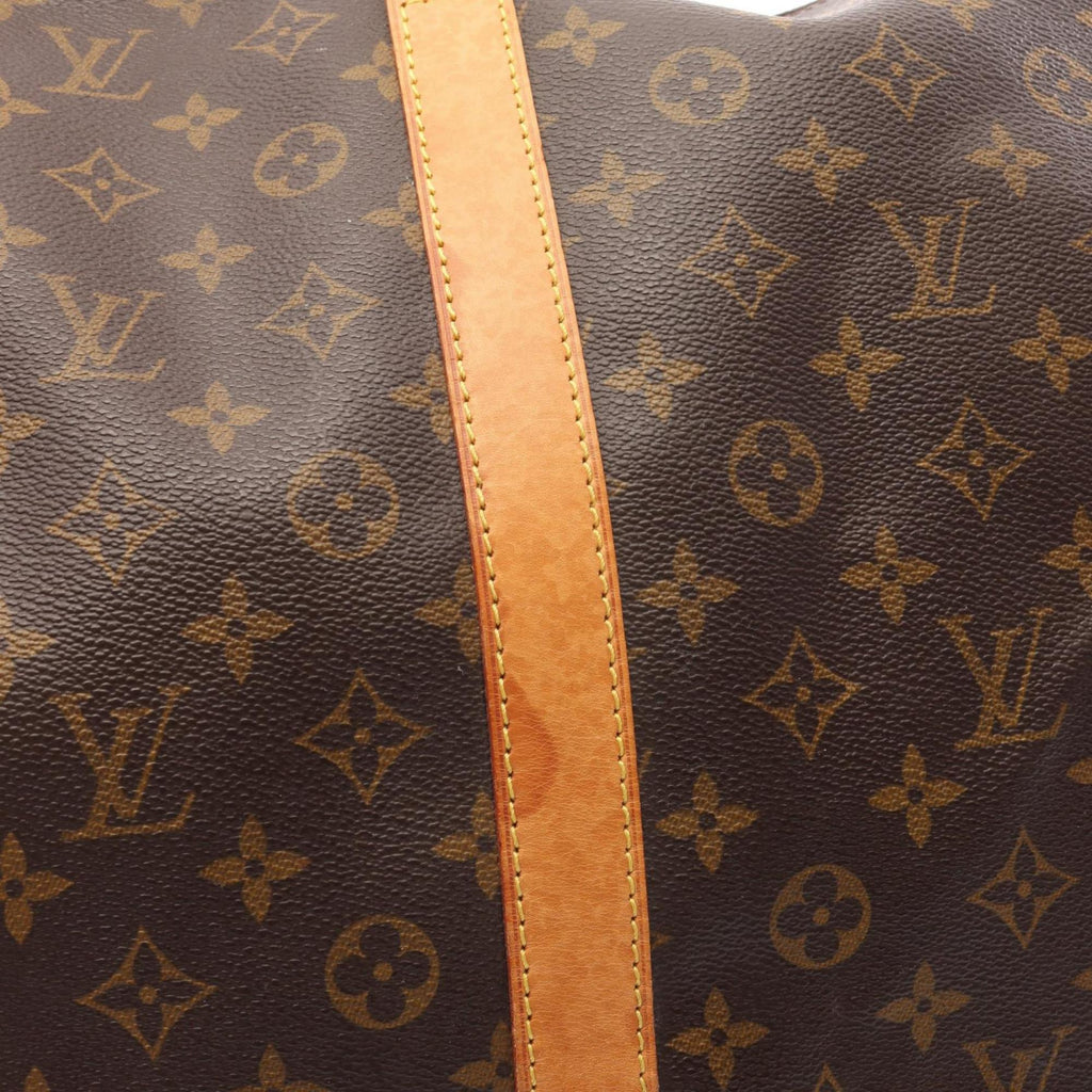 Louis Vuitton Brown Coated Canvas Leather Boston Bag