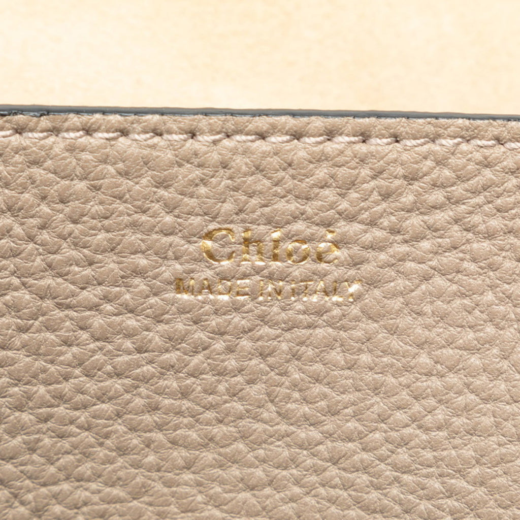 Chloé Beige Gold Leather Shoulder Bag (Pre-Owned)