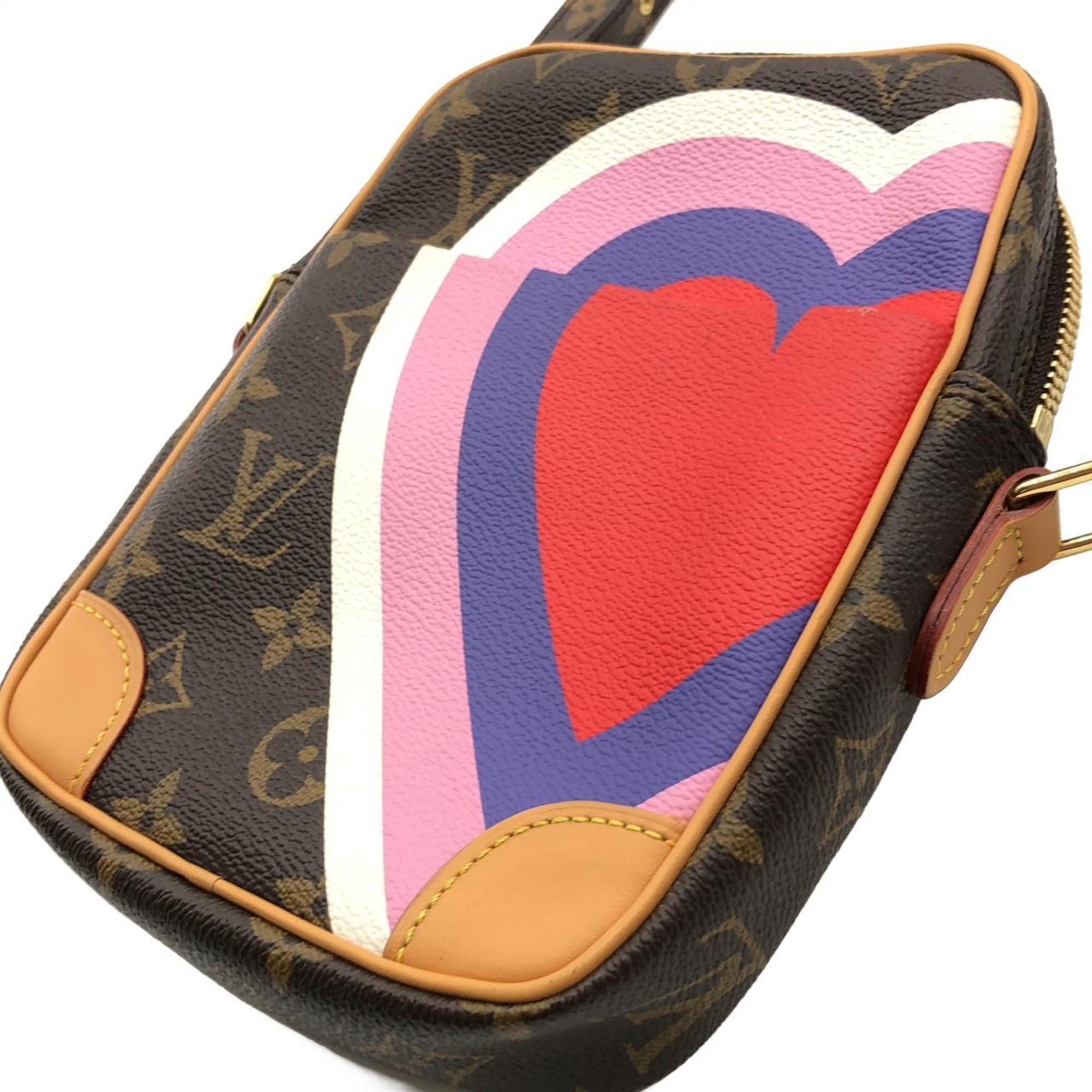Louis Vuitton Brown Coated Canvas Shoulder Bag