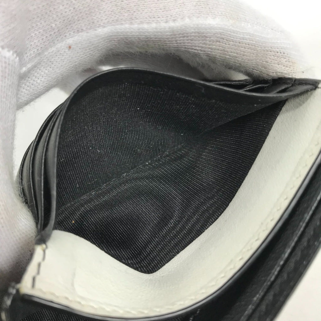 Fendi Black White Leather Bill Wallet (Bi-Fold)
