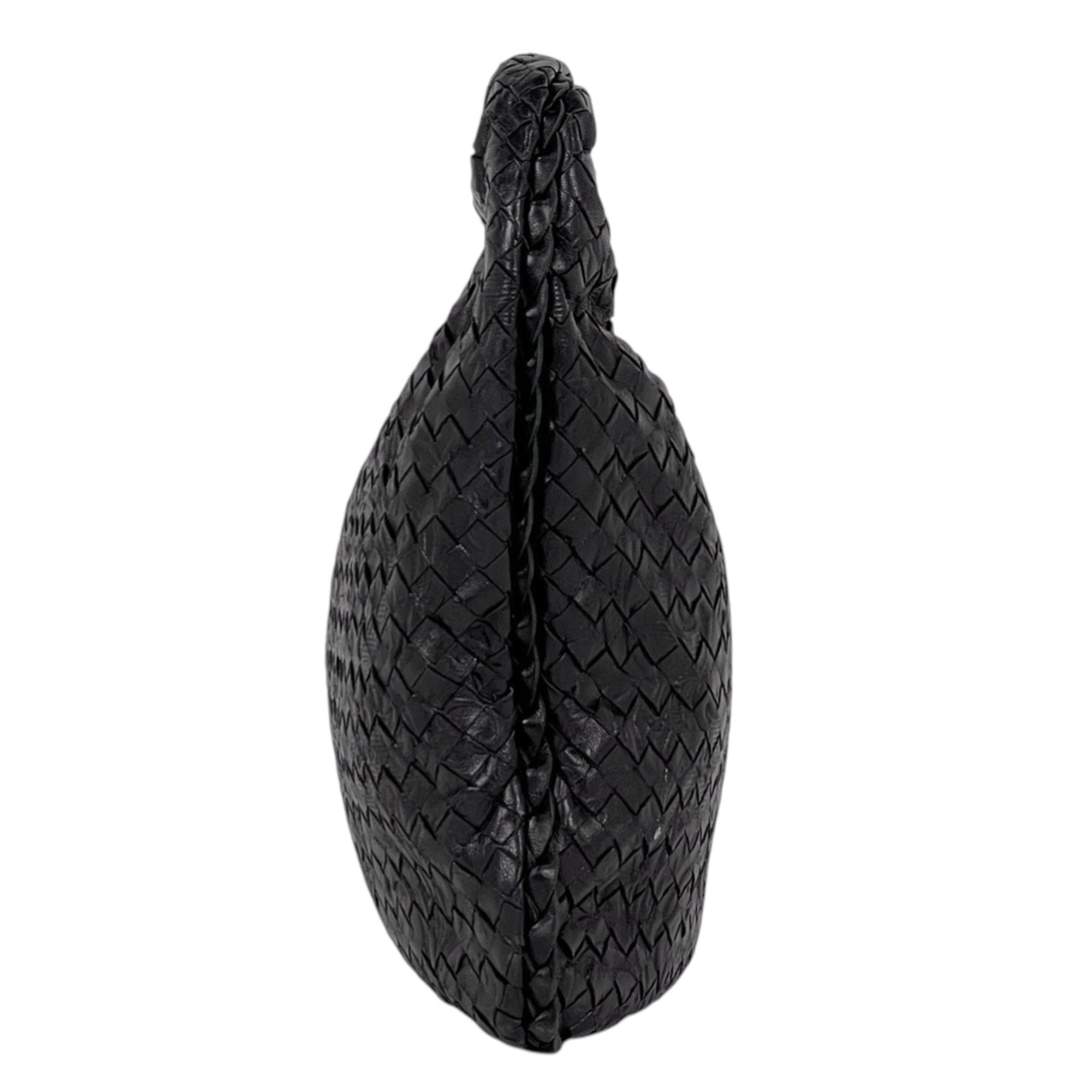 Bottega Veneta Black Leather Handbag Shoulder Bag
