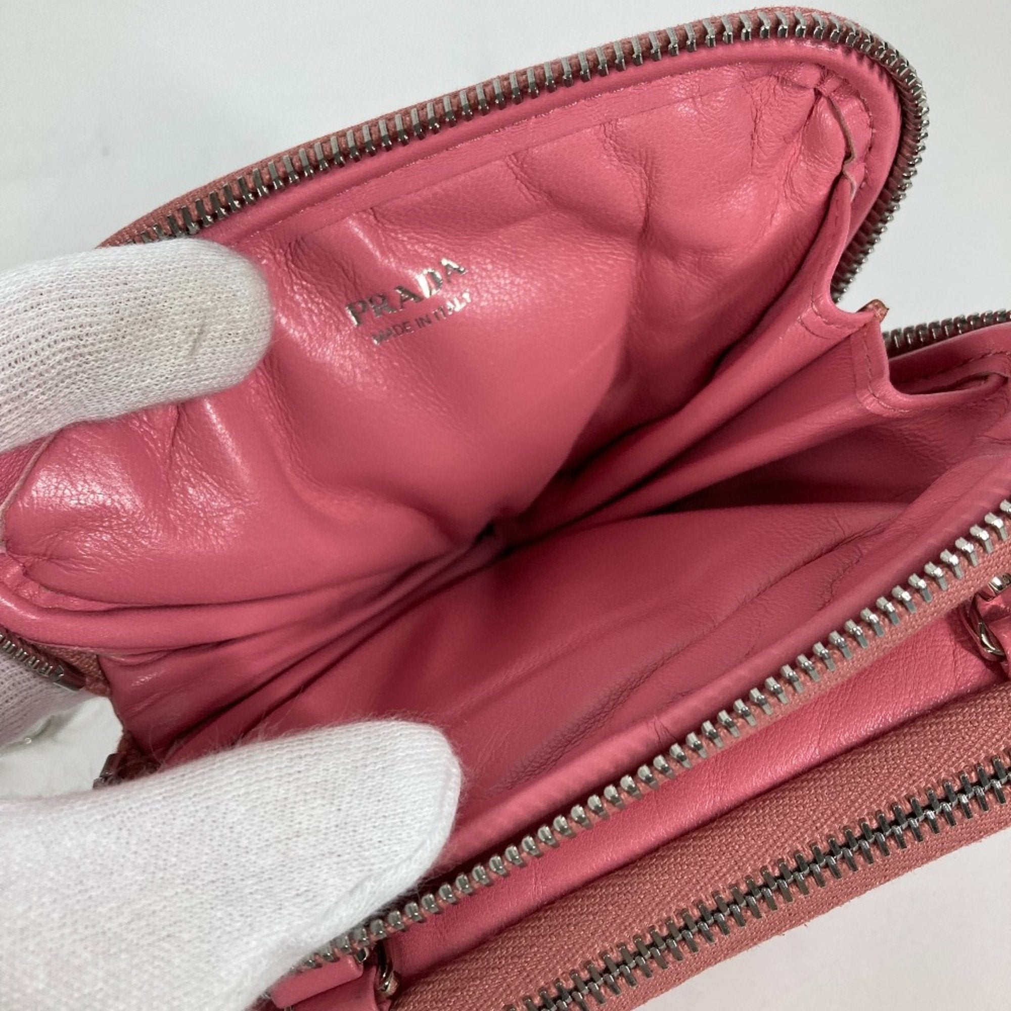Prada Pink Leather Shoulder Bag