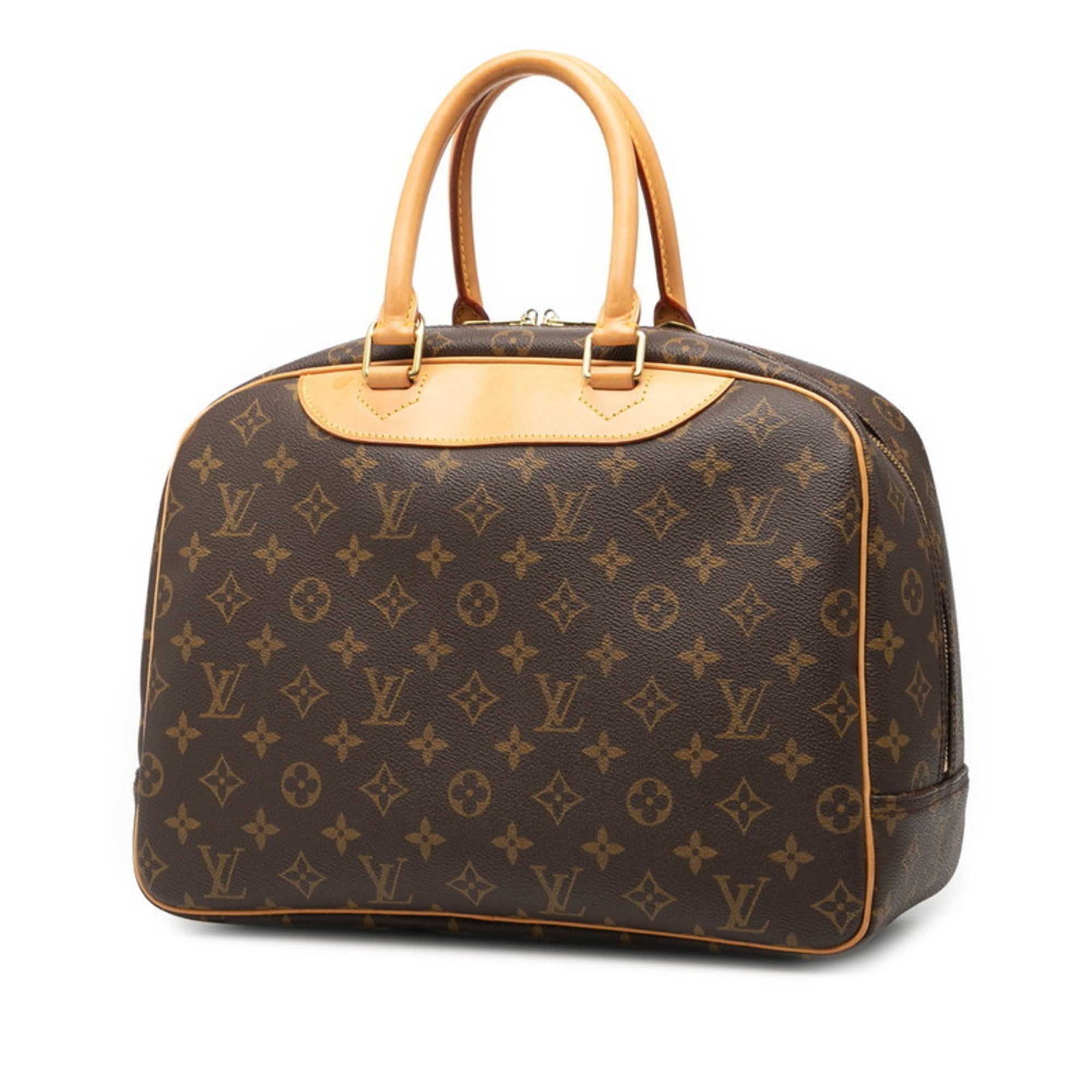 Louis Vuitton Brown Pvc Leather Handbag