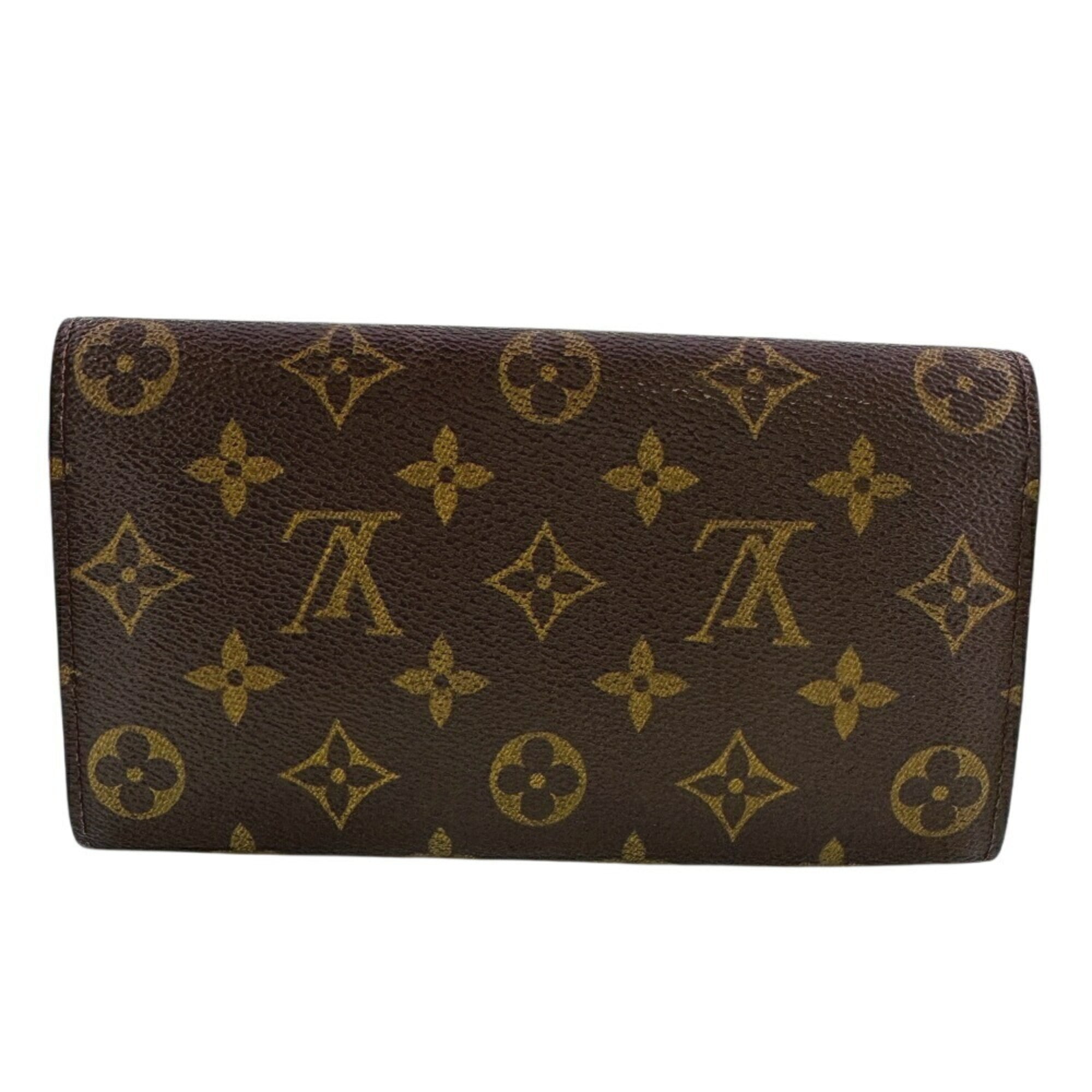 Louis Vuitton Brown Leather Wallet (Tri-Fold)