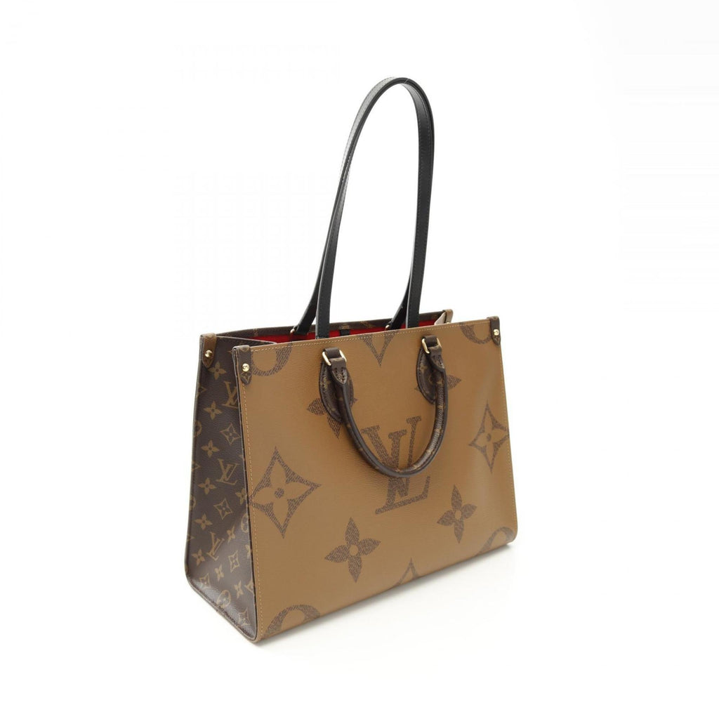 Louis Vuitton Beige Brown Coated Canvas Tote Bag