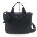 Prada Black Nylon Leather Handbag