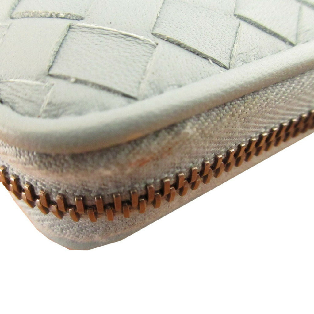 Bottega Veneta Light Blue Leather Long Wallet (Bi-Fold)
