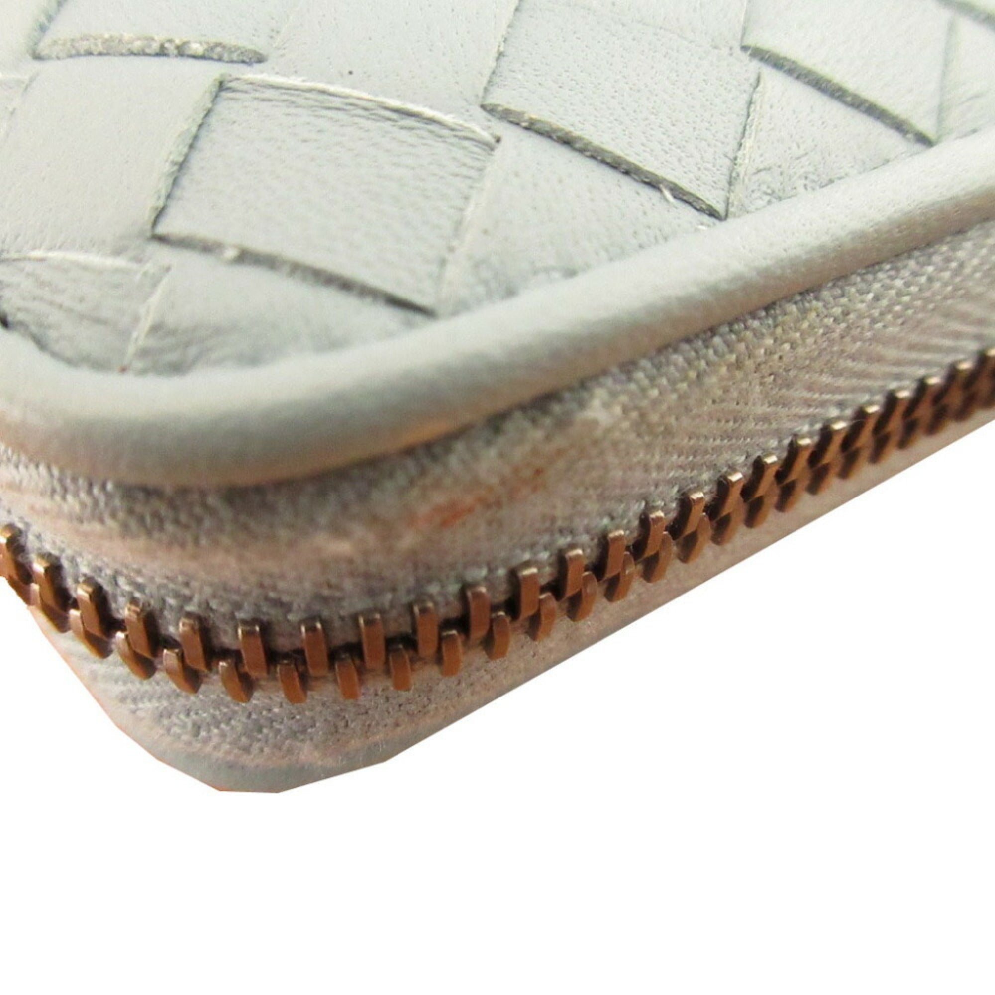 Bottega Veneta Light Blue Leather Long Wallet (Bi-Fold)