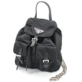 Prada Black Nero Nylon Leather Shoulder Bag