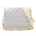 Louis Vuitton Silver Leather Handbag Shoulder Bag