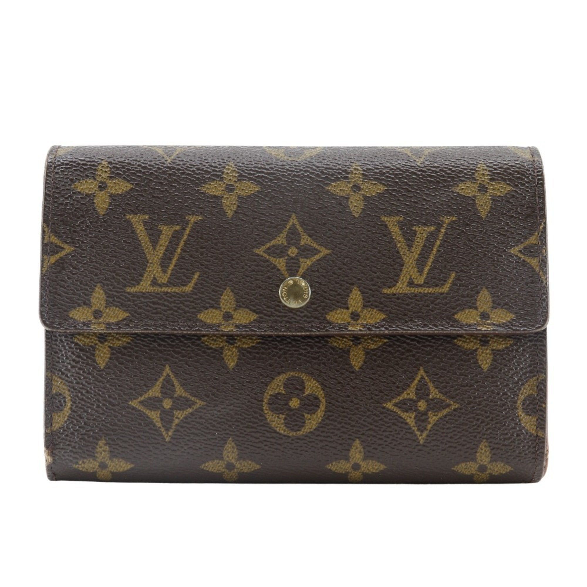 Louis Vuitton Brown Monogram Canvas Wallet (Tri-Fold)