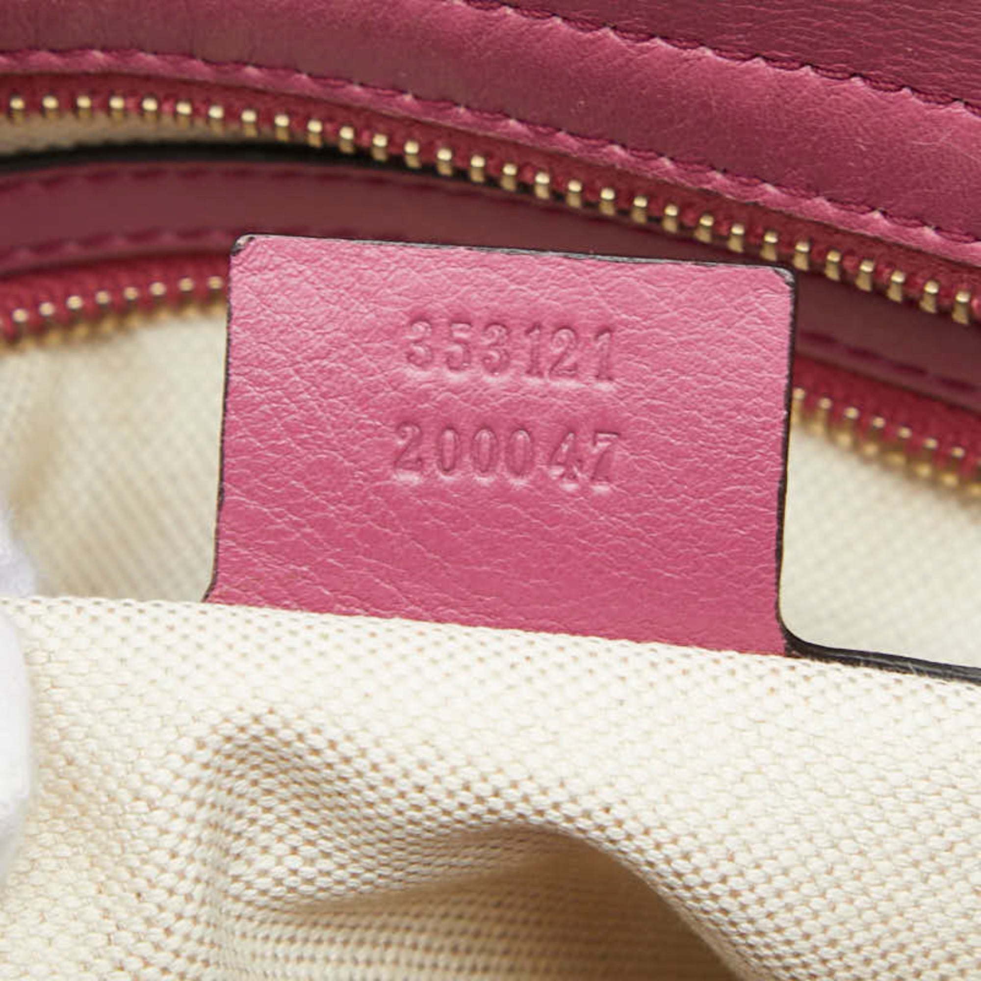 Gucci Purple Leather Handbag Shoulder Bag (Pre-Owned)