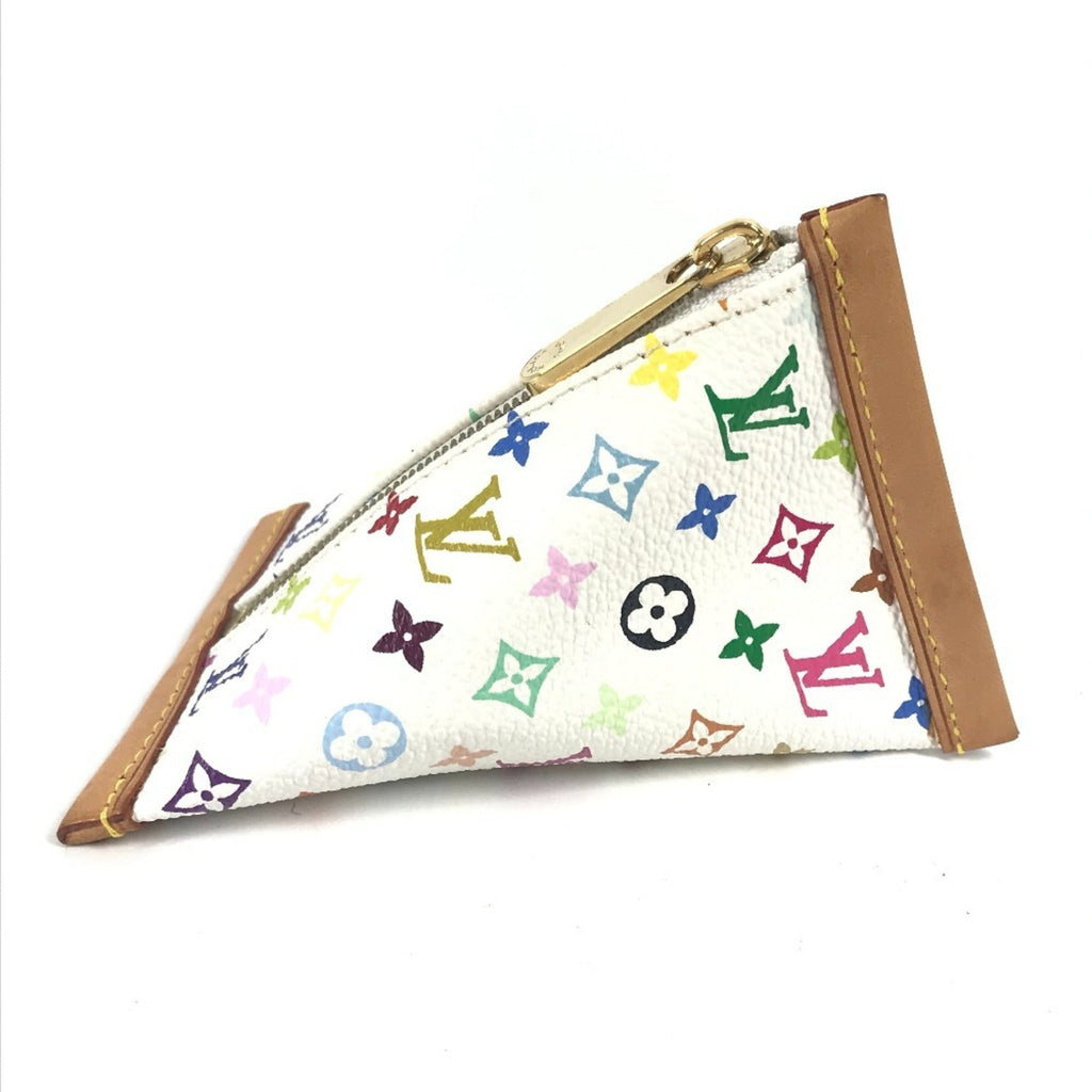 Louis Vuitton Blanc White Monogram Multicolore Coin Purse/Coin Case