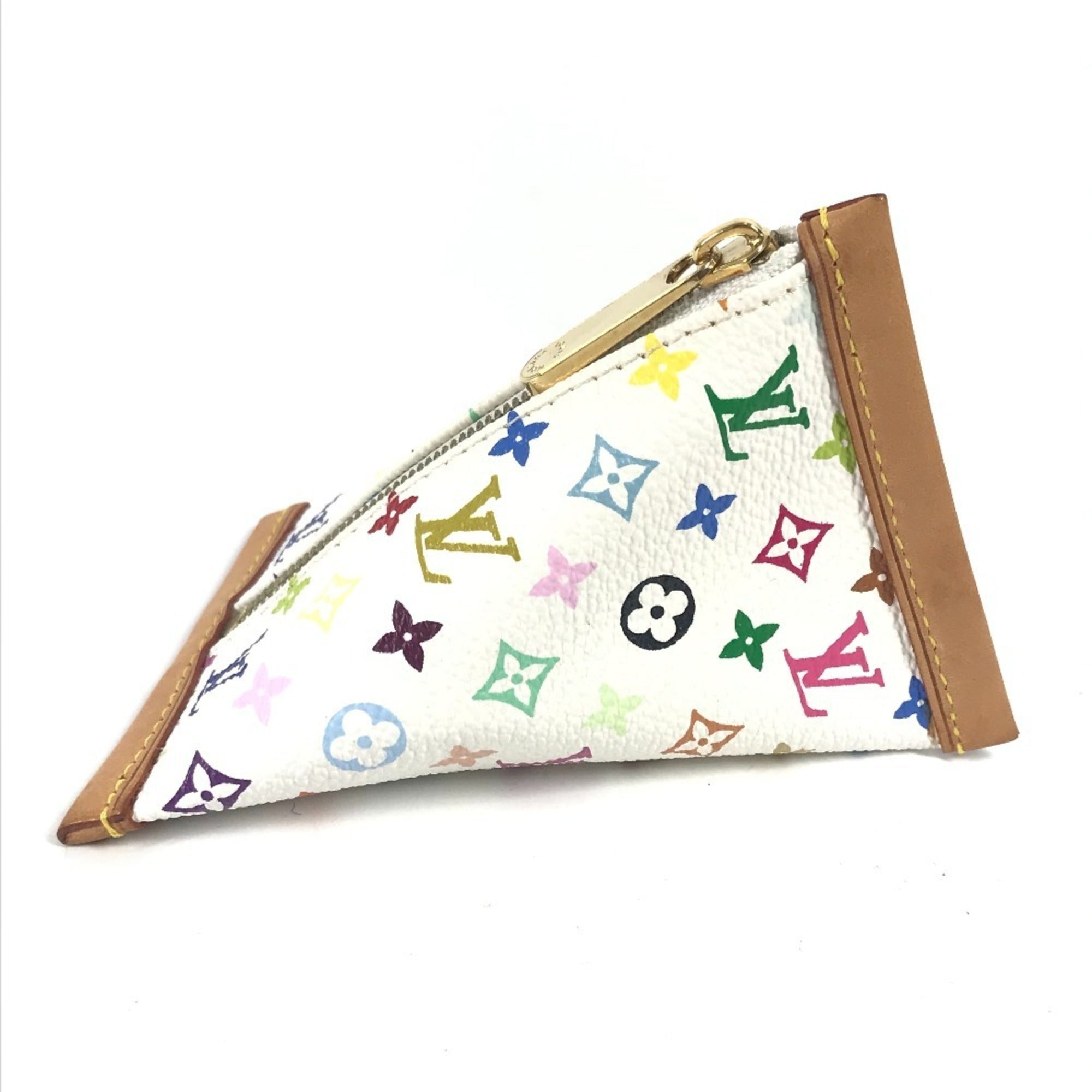 Louis Vuitton Blanc White Monogram Multicolore Coin Purse/Coin Case