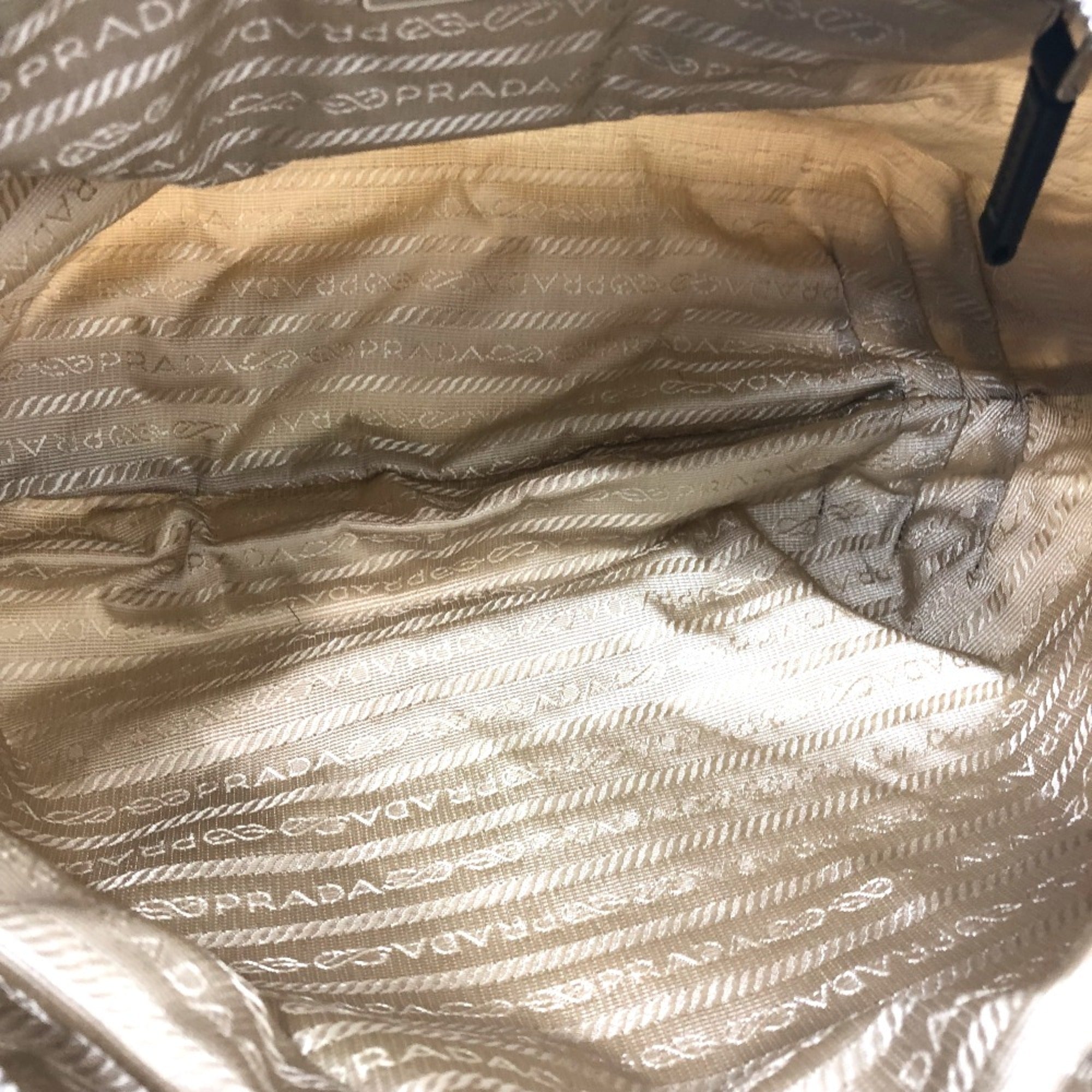 Prada White Cloth Shoulder Bag